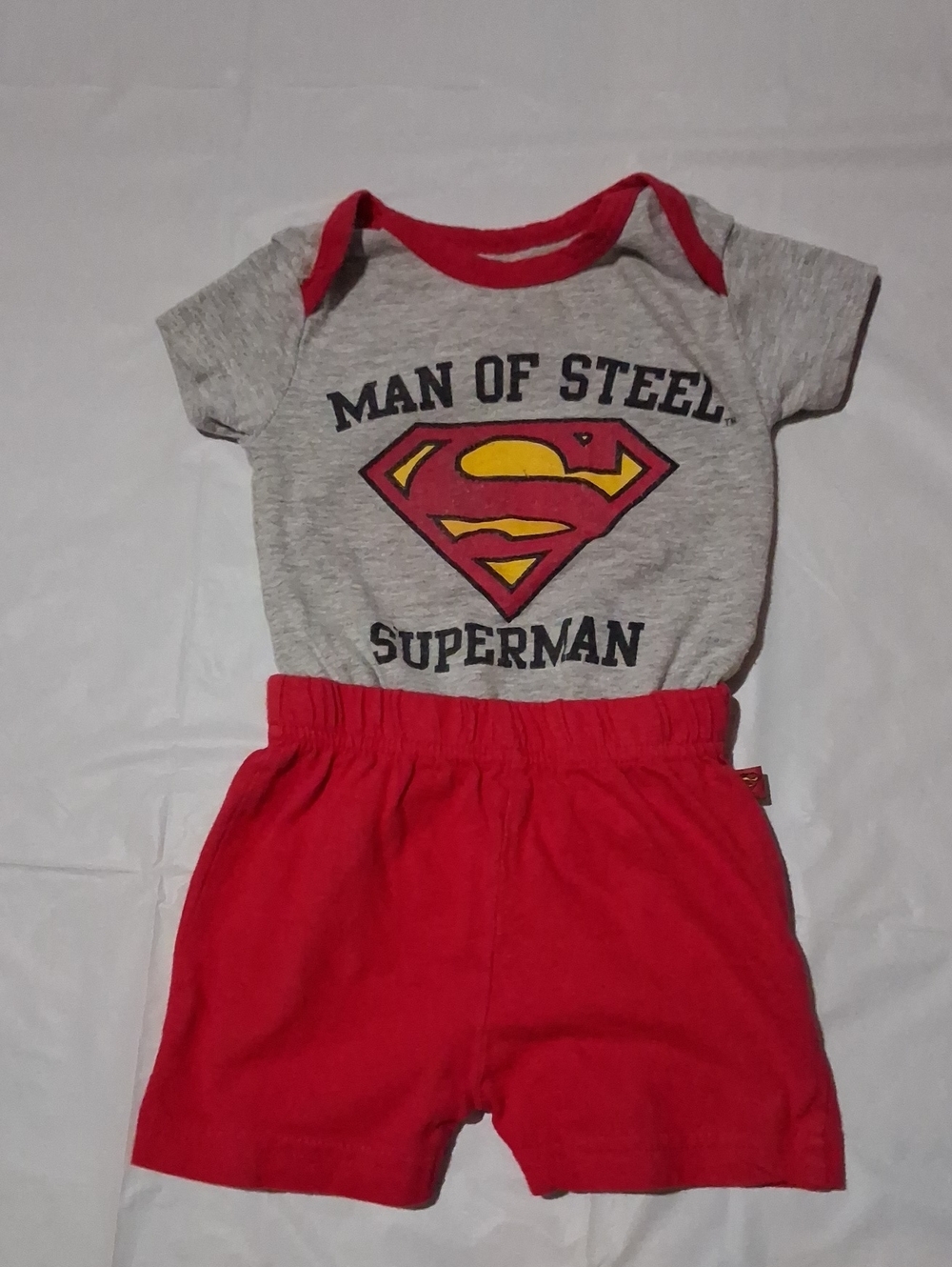 ✨DC Comics Boys Red and Gray Superman 'Man of Steel' Matching Set✨